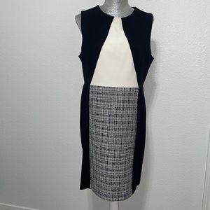 AA Studio Dress 12 Black Cream Tweed Business Evening‎